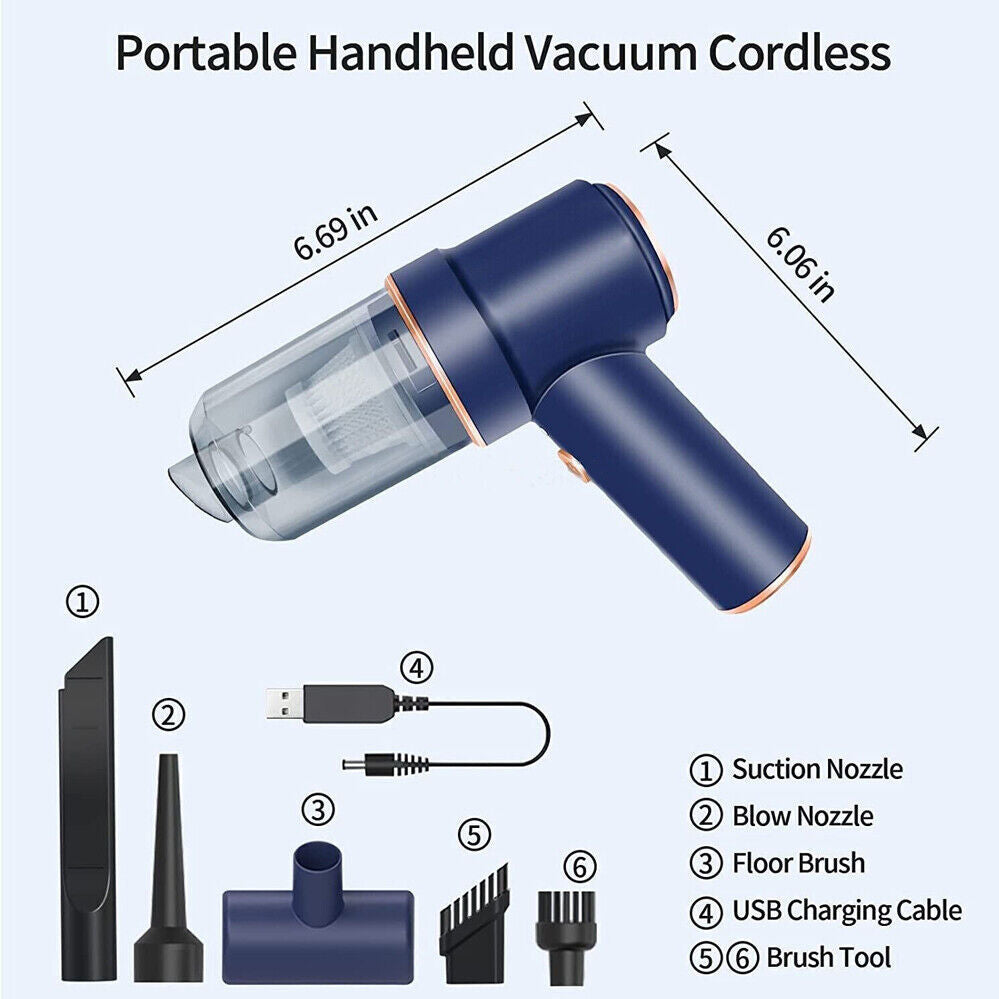 NNEDSZ Portable Vacuum Cleaner Car Air Duster Handheld Cordless Home Car Dust Blower